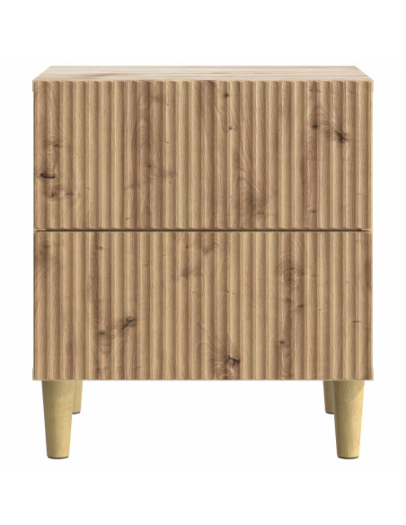 Armadio da Notte 2 pcs Rovere Artigianale 43 x 34,5 x 48 cm