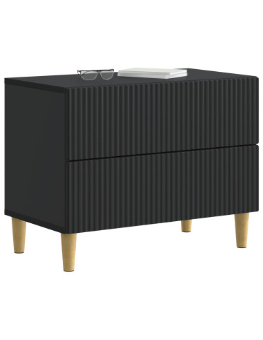 Armadio da Notte Nero 62 x 34,5 x 48 cm Legno ingegnerizzato