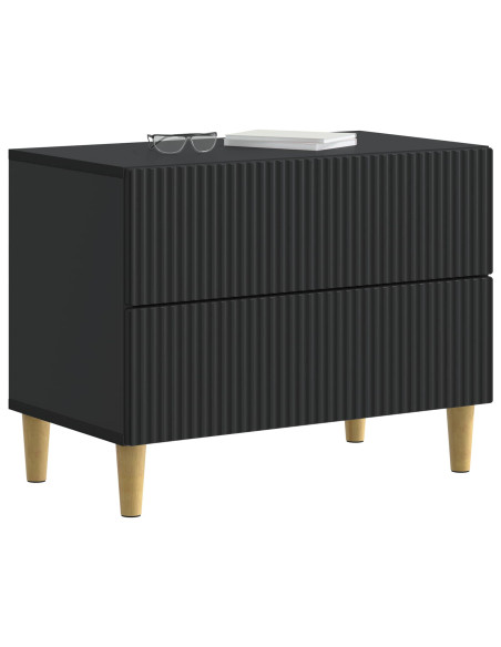Armadio da Notte Nero 62 x 34,5 x 48 cm Legno ingegnerizzato