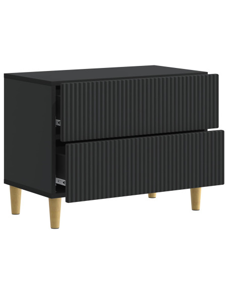 Armadio da Notte Nero 62 x 34,5 x 48 cm Legno ingegnerizzato