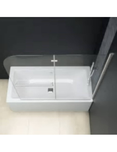 Box Doccia Pieghevole a Libro 2 Pannelli in ESG 95x140 cm