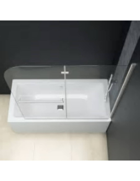 Box Doccia Pieghevole a Libro 2 Pannelli in ESG 95x140 cm