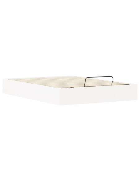 Telaio del Letto Ottomano con Ripostiglio Bianco 120 x 190 cm