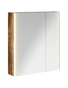 Mobiletto per specchio da bagno Rovere fumé 63,5 x 15,5 x 70 cm 2