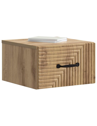 Mobiletto da notte a muro Rovere Artigianale 34,5 x 33 x 20 cm