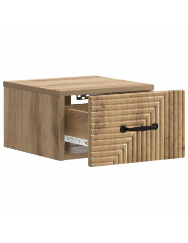 Mobiletto da notte a muro Rovere Artigianale 34,5 x 33 x 20 cm