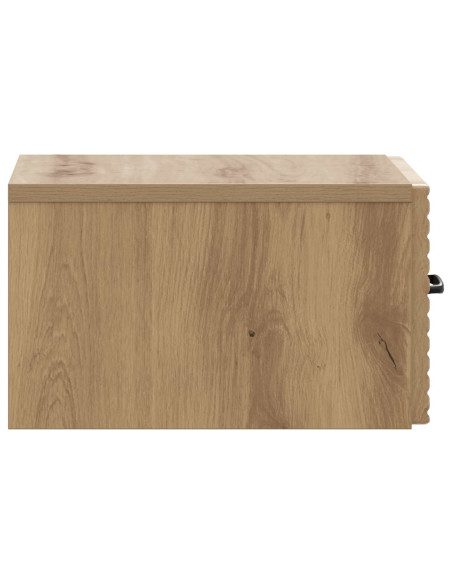Mobiletto da notte a muro Rovere Artigianale 34,5 x 33 x 20 cm