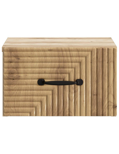 Mobiletto da notte a muro con cassetto 2 pcs Rovere Artigianale