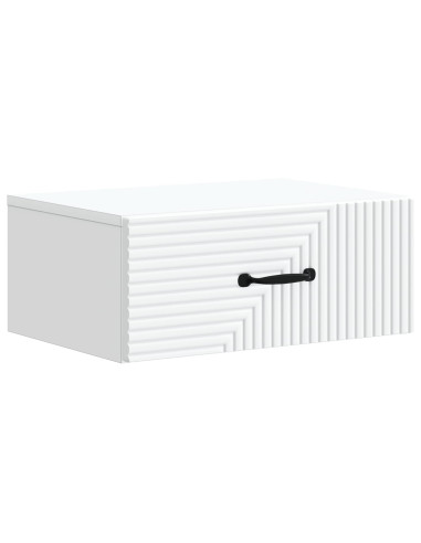 Mobiletto da notte a muro 2 pcs Bianco 49 x 34,5 x 20 cm