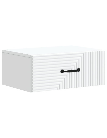 Mobiletto da notte a muro 2 pcs Bianco 49 x 34,5 x 20 cm