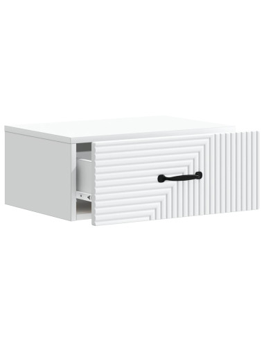 Mobiletto da notte a muro 2 pcs Bianco 49 x 34,5 x 20 cm