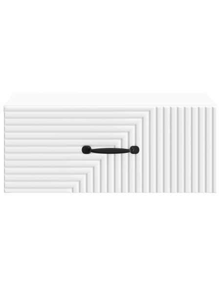 Mobiletto da notte a muro 2 pcs Bianco 49 x 34,5 x 20 cm