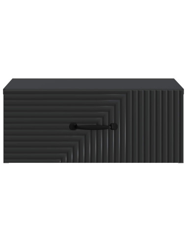 Mobiletto da notte a muro 2 pcs Nero 49 x 34,5 x 20 cm