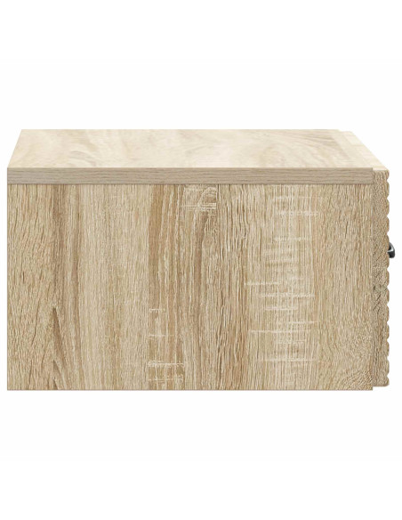 Mobiletto da notte a muro Rovere Sonoma 49 x 34,5 x 20 cm