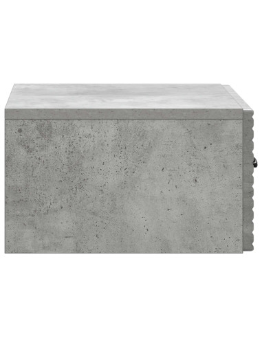 Mobiletto da notte a muro Grigio Cemento 49 x 34,5 x 20 cm