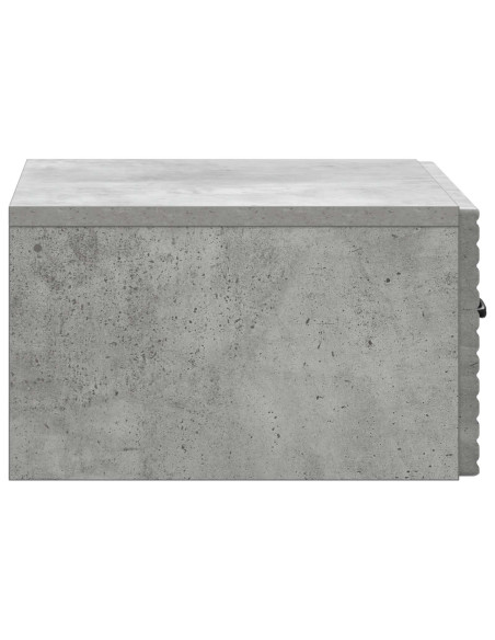 Mobiletto da notte a muro Grigio Cemento 49 x 34,5 x 20 cm