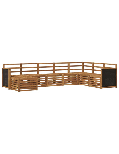 Set di divani da esterno 6 pcs Naturale