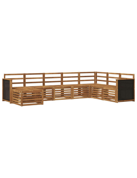 Set di divani da esterno 6 pcs Naturale