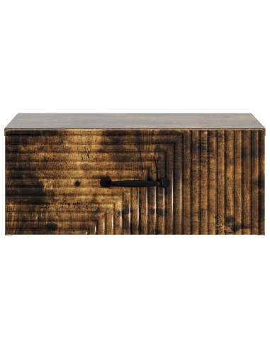 Mobiletto da notte a muro Rovere Fumo 49 x 34,5 x 20 cm