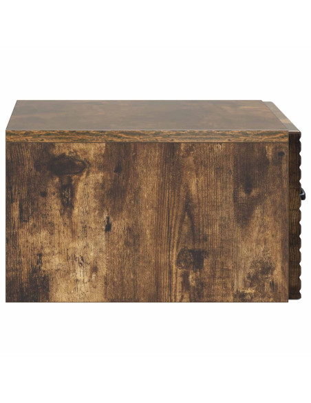 Mobiletto da notte a muro Rovere Fumo 49 x 34,5 x 20 cm