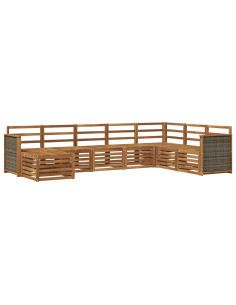 Set di divani da esterno 6 pcs Naturale 2