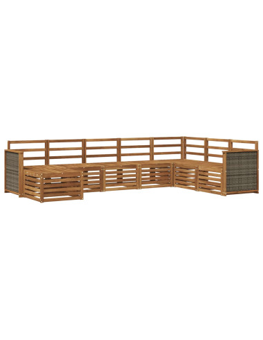 Set di divani da esterno 6 pcs Naturale