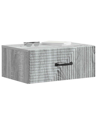 Mobiletto da notte a muro 2 pcs Grigio Sonoma 49 x 34,5 x 20 cm