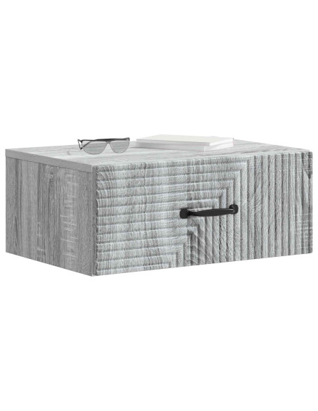 Mobiletto da notte a muro 2 pcs Grigio Sonoma 49 x 34,5 x 20 cm