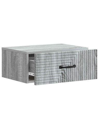 Mobiletto da notte a muro 2 pcs Grigio Sonoma 49 x 34,5 x 20 cm