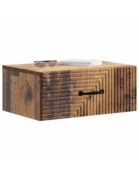 Mobiletto da notte a muro Legno antico 49 x 34,5 x 20 cm