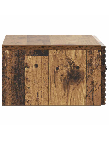 Mobiletto da notte a muro Legno antico 49 x 34,5 x 20 cm