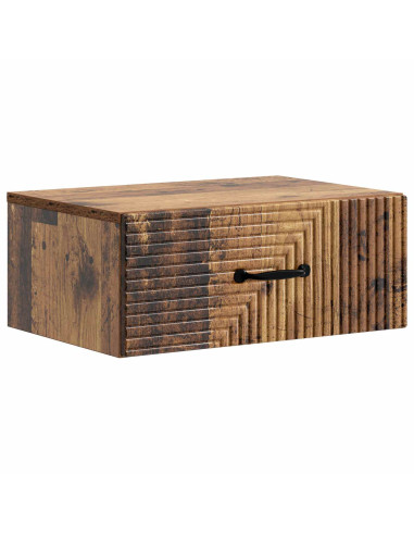 Mobiletto da notte a muro 2 pcs Legno antico 49 x 34,5 x 20 cm
