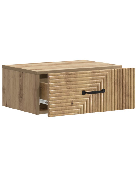Mobiletto da notte a muro Rovere Artigianale 49 x 34,5 x 20 cm