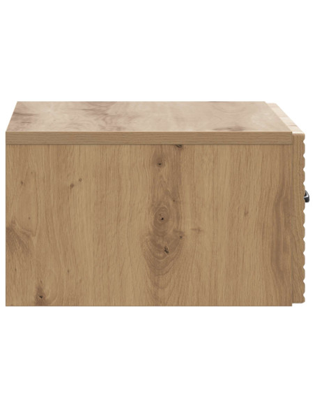 Mobiletto da notte a muro Rovere Artigianale 49 x 34,5 x 20 cm