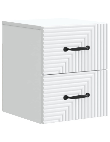 Mobiletto da notte a muro 2 pcs Bianco 34,5 x 33 x 40 cm