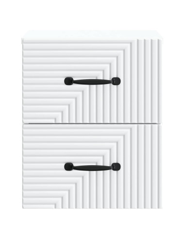 Mobiletto da notte a muro 2 pcs Bianco 34,5 x 33 x 40 cm