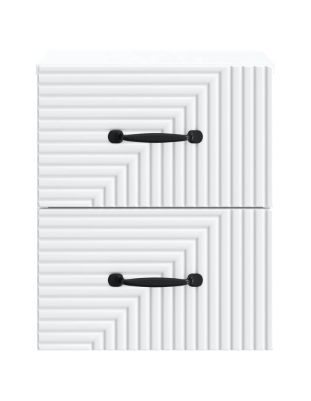 Mobiletto da notte a muro 2 pcs Bianco 34,5 x 33 x 40 cm