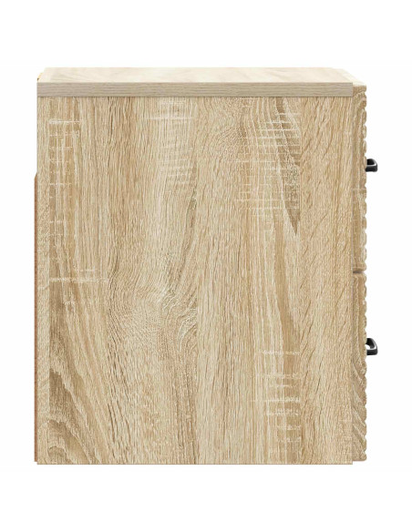 Mobiletto da notte a muro Rovere Sonoma 34,5 x 33 x 40 cm