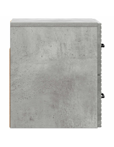 Mobiletto da notte a muro Grigio Cemento 34,5 x 33 x 40 cm