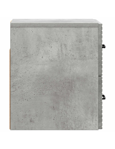 Mobiletto da notte a muro Grigio Cemento 34,5 x 33 x 40 cm