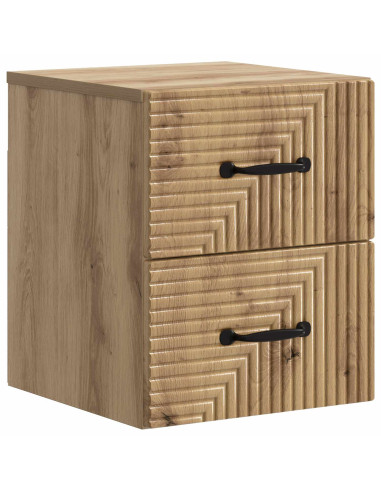 Mobiletto da notte a muro con cassetto 2 pcs Rovere Artigianale