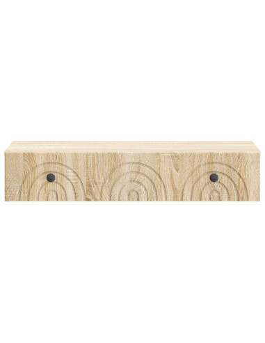 Tavolino da Parete Laterale Rovere Sonoma 87,5 x 34,5 x 17 cm