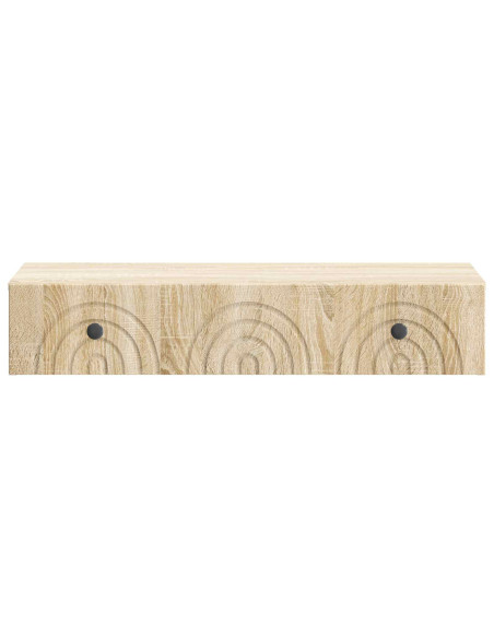 Tavolino da Parete Laterale Rovere Sonoma 87,5 x 34,5 x 17 cm