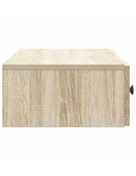 Tavolino da Parete Laterale Rovere Sonoma 87,5 x 34,5 x 17 cm