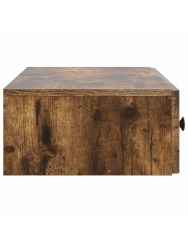 Tavolino da Parete Laterale Rovere Fumo 87,5 x 34,5 x 17 cm