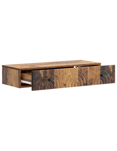 Tavolino da Parete Laterale Legno antico 87,5 x 34,5 x 17 cm