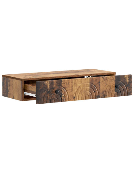 Tavolino da Parete Laterale Legno antico 87,5 x 34,5 x 17 cm