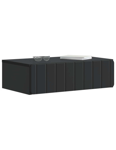Tavolino da Parete Laterale Nero 59 x 34,5 x 17 cm