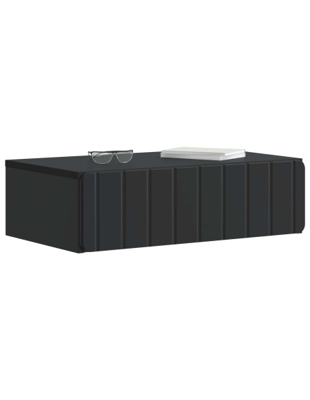 Tavolino da Parete Laterale Nero 59 x 34,5 x 17 cm