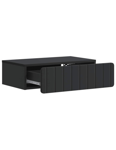 Tavolino da Parete Laterale Nero 59 x 34,5 x 17 cm
